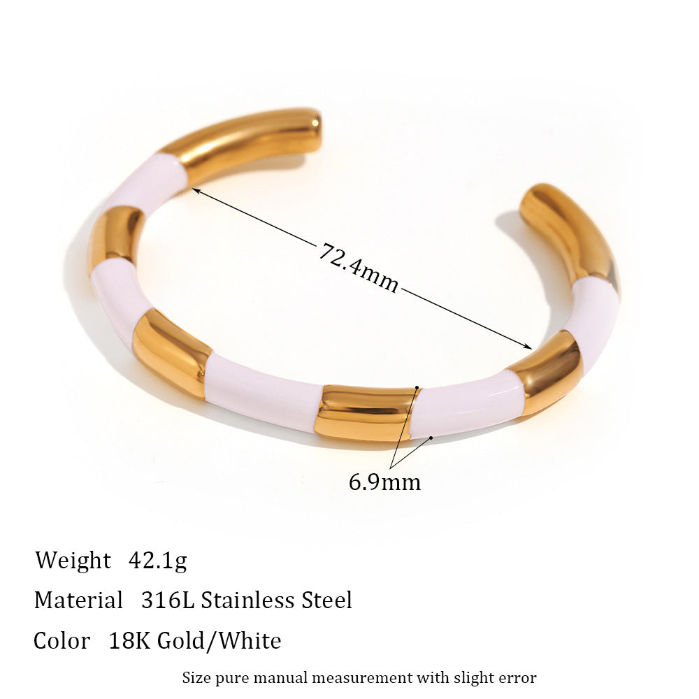 Wholesale Solid Segment Drip Stainless Steel Bracelet